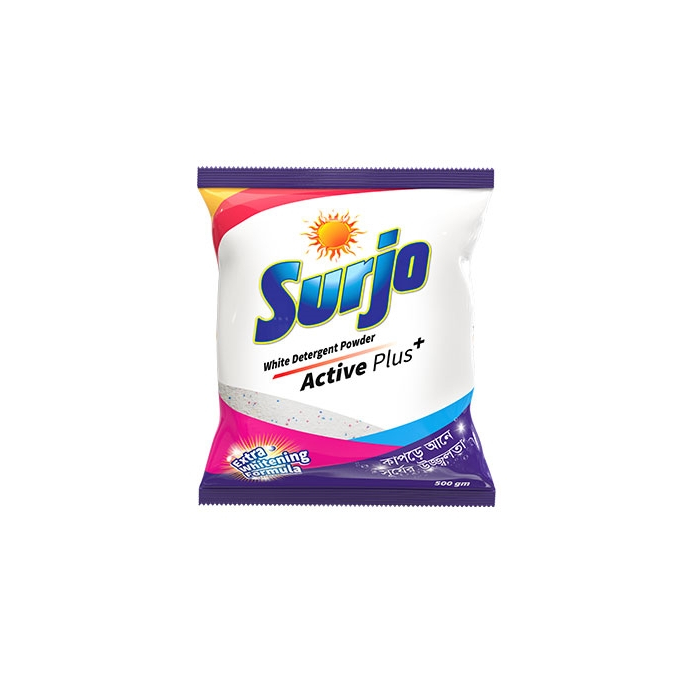 SURJO WHITE DETERGENT POWDER 500 GM